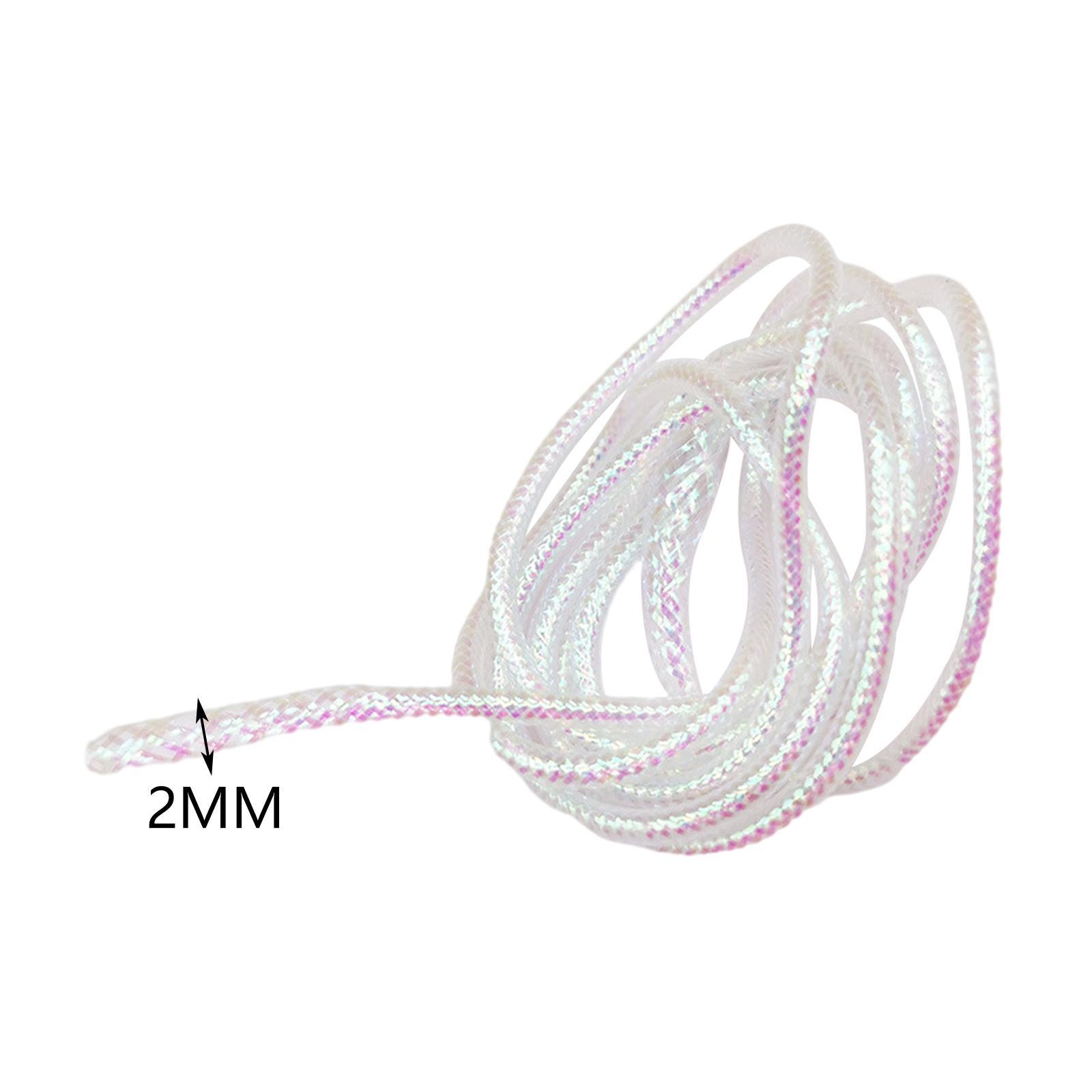Fly Tying Materials Dia. 2/4/6mm Round Holographic Cord Braid Mylar Tube for Fishing Accessories
