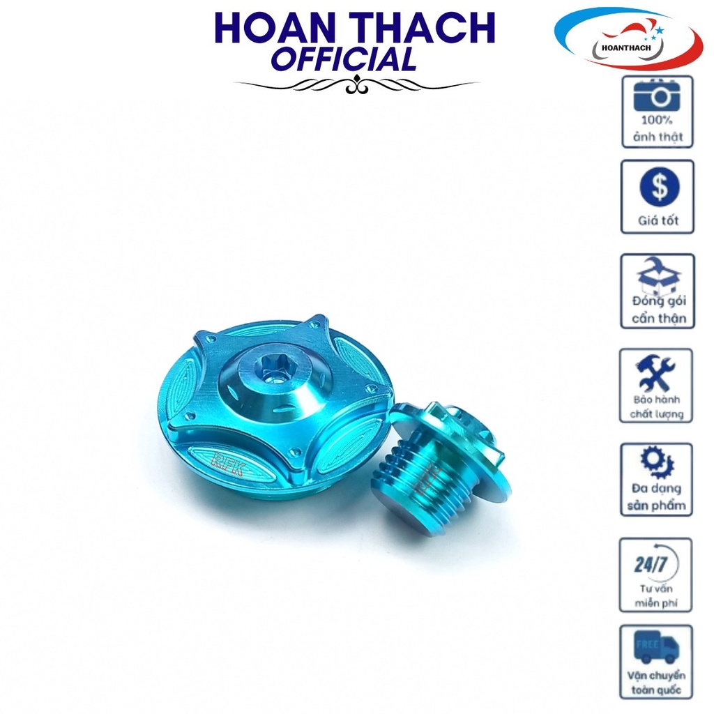 Ốc Mâm Lửa Gr5 Titan Honda (Màu Xanh Lục Bảo) dùng cho nhiều dòng xe HOANTHACH SP001164