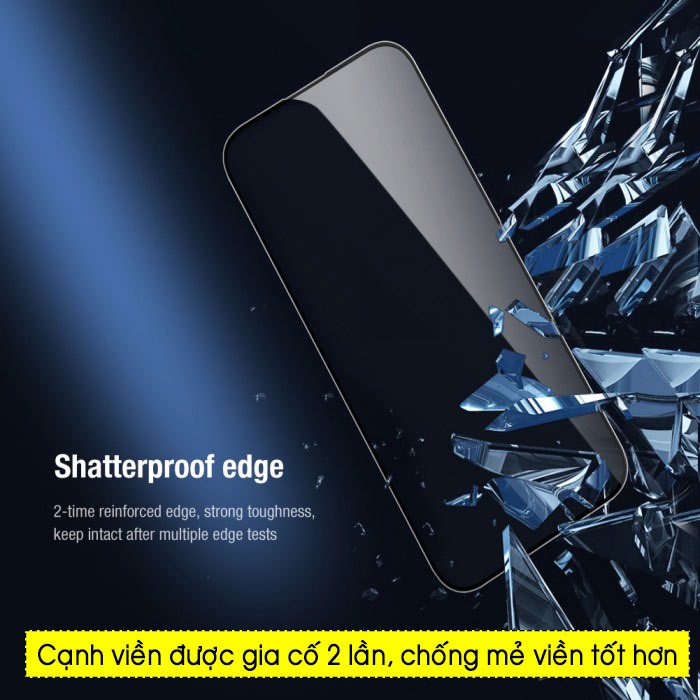 Dán kính cường lực màn hình cho iPhone 15, 15 Plus, 15 Pro, 15 Pro Max hiệu Nillkin CP+ Pro - Vát cạnh 2.5D, phủ nano hạn chế vân tay - Hàng nhập khẩu