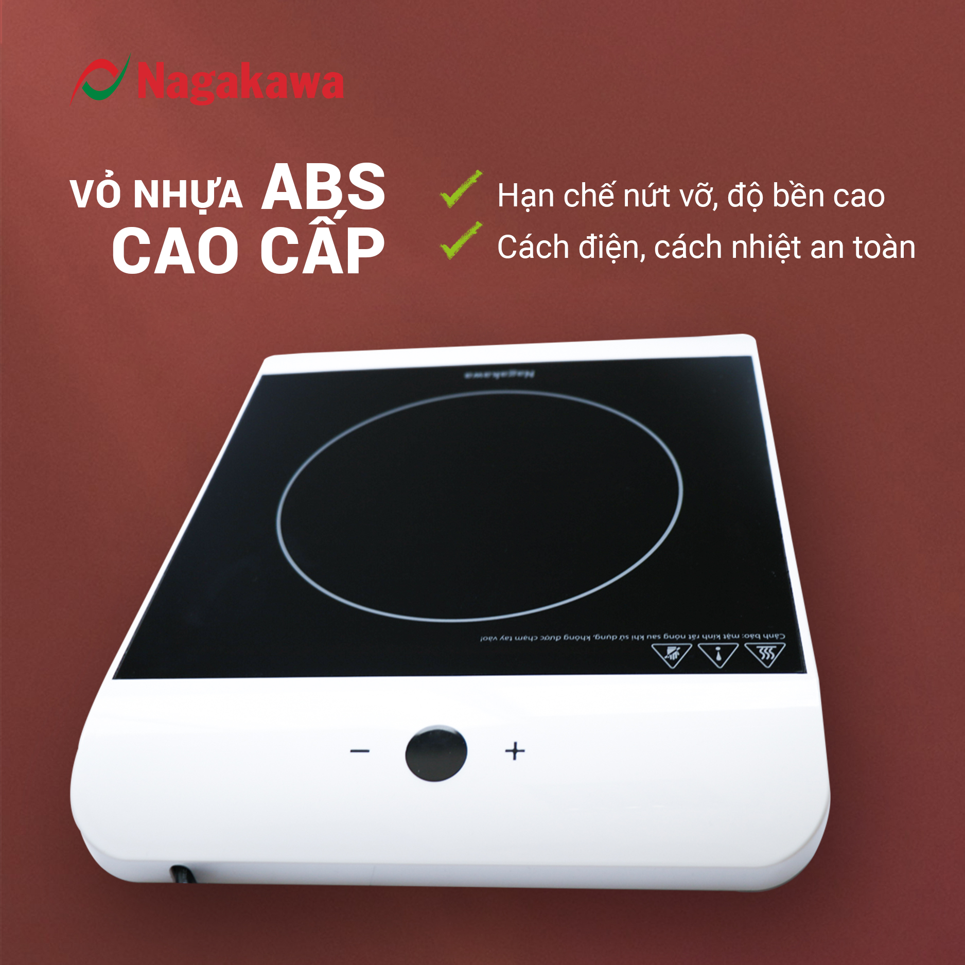 Bếp Từ Điều Khiển Cảm Ứng 2 Hướng Nagakawa NAG0712 - Chức Năng Booster Nấu Nhanh - Hàng Chính Hãng