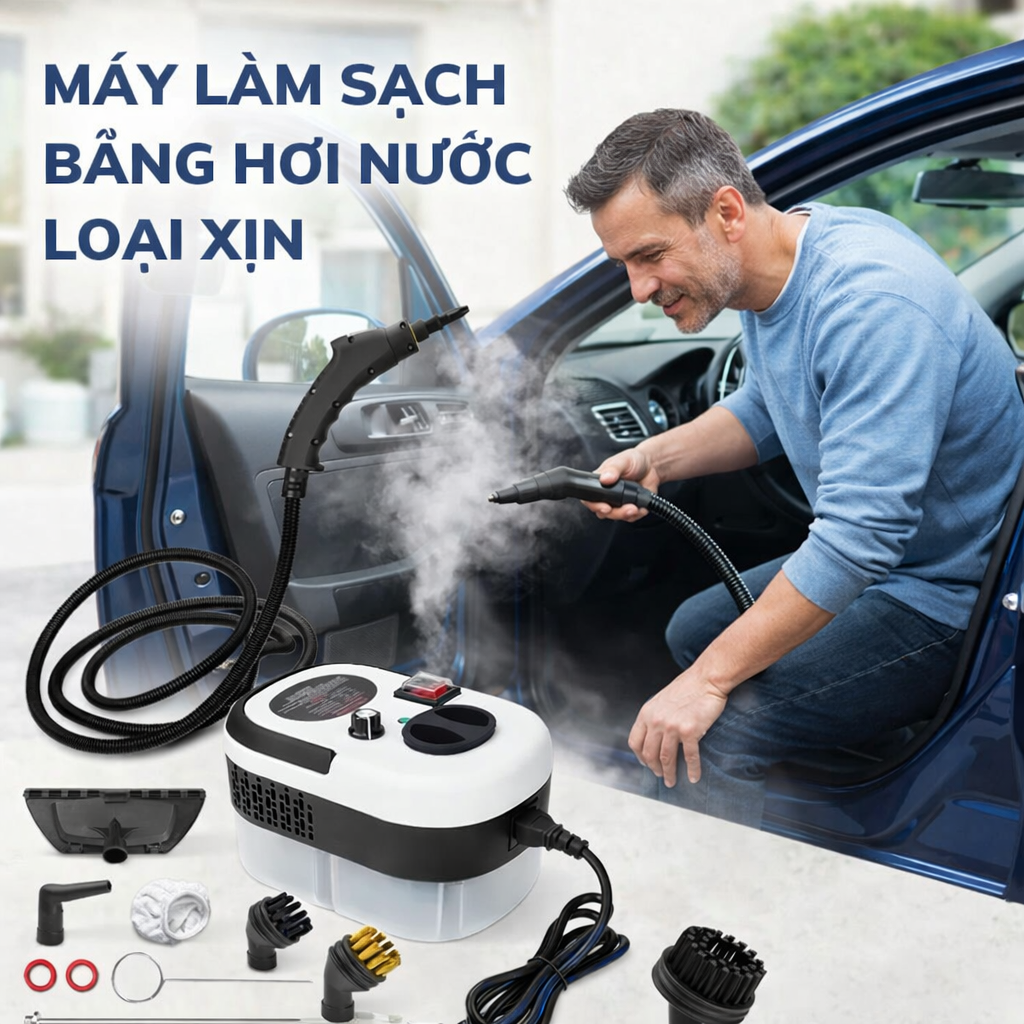 Máy Rửa Khoang Động Cơ Ô Tjô Bằng Hơi Nước Nóng – Làm Sạch Sâu, An Toàn Điện, ĐÈN TRANG TRÍ