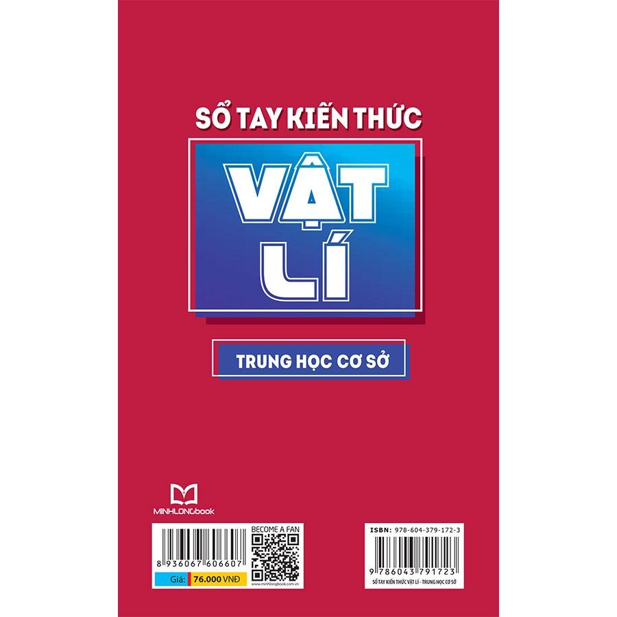 Sách Sổ Tay Kiến Thức Vật Lí Trung Hoc Cơ Sở - Minh Long