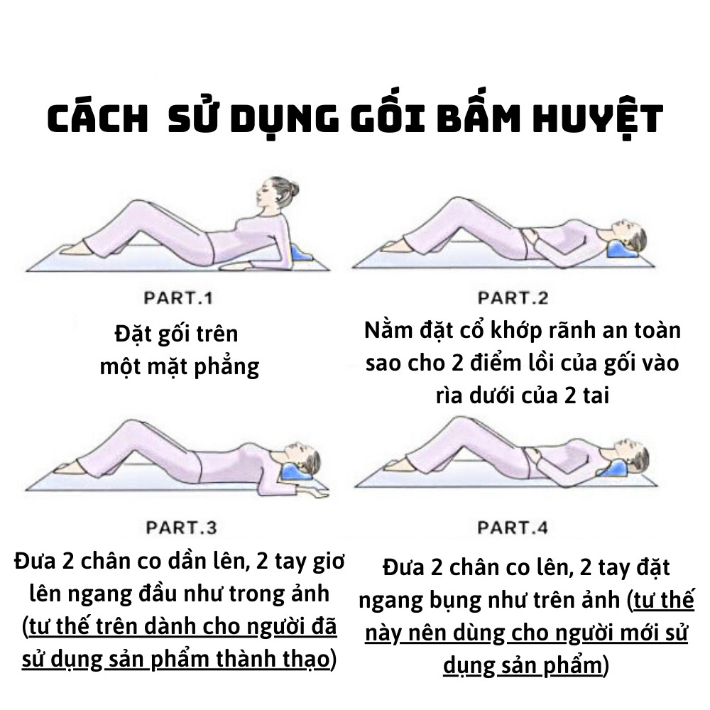 Gối massage cột sống cổ, bấm huyệt cổ vai gáy, hỗ trợ nắn chỉnh, phục hồi chức năng cổ vai gáy