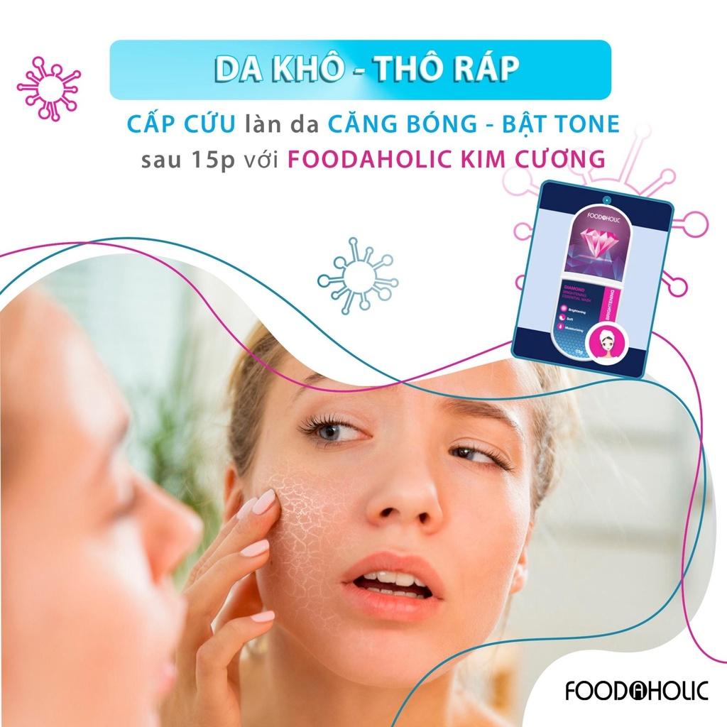 Combo 5 Mặt Nạ Foodaholic Diamond Brightening Essential Mask Dưỡng Trắng Da Kim Cương 23g/Miếng