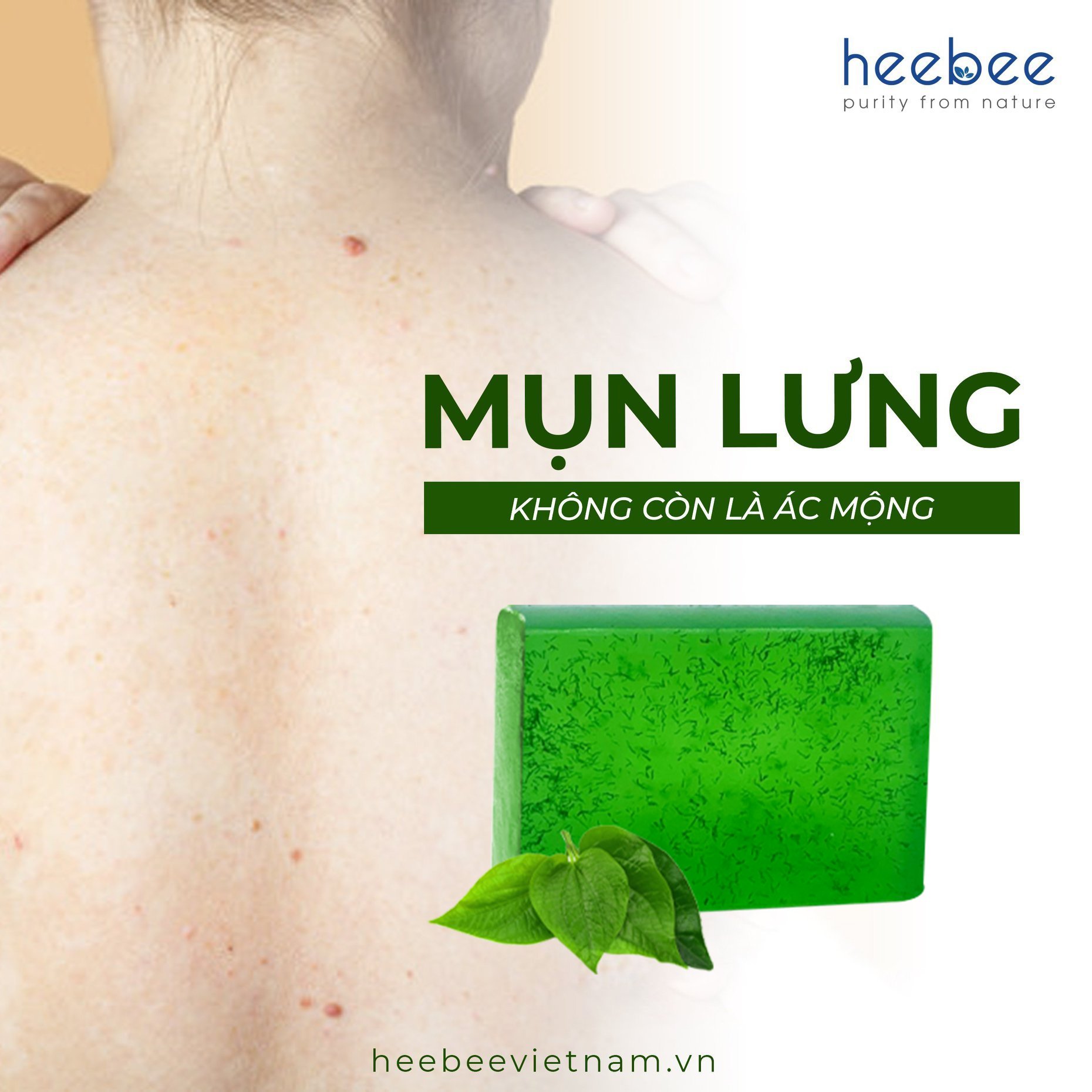 Xà Bông Trầu Không - Trị Mụn Lưng, Kháng Khuẩn, Giảm Viêm Heebee 100gr - An Toàn, Hiệu Quả