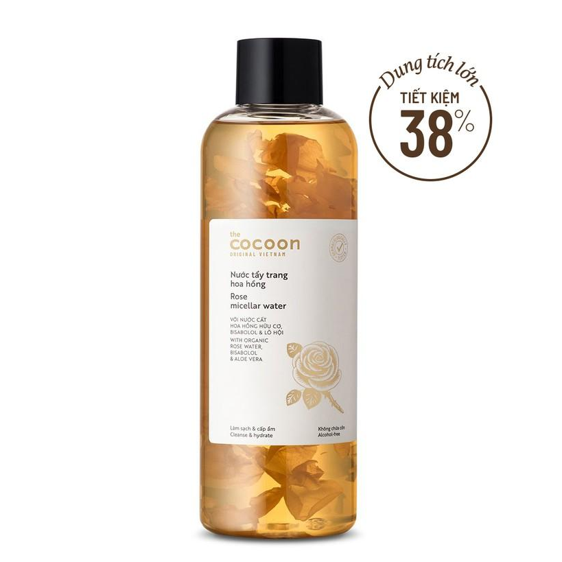 Bigsize - Nước tẩy trang hoa hồng Cocoon tẩy sạch makeup &amp; cấp ẩm 500ml - The Cocoon Original Vietnam