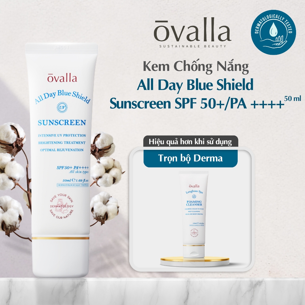 Kem Chống Nắng Dưỡng Da OVALLA Bảo Vệ Toàn Diện Giúp Nâng Tông Da SPF50+/PA++++ (Tuýp 50ml)