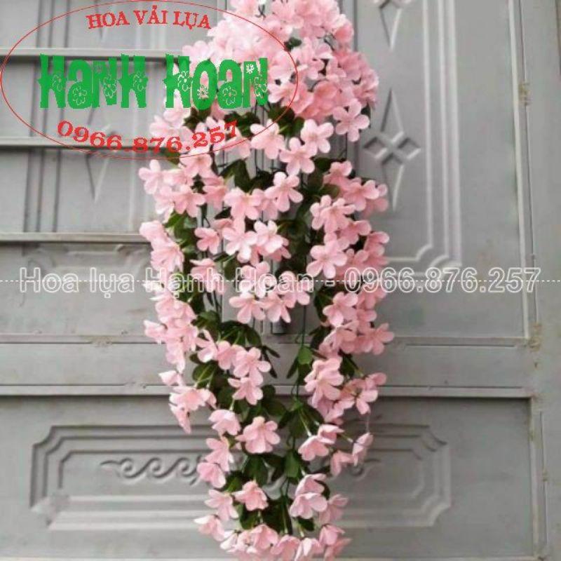 Chùm hoa đỗ quyên treo tường- Hoa lụa cao cấp