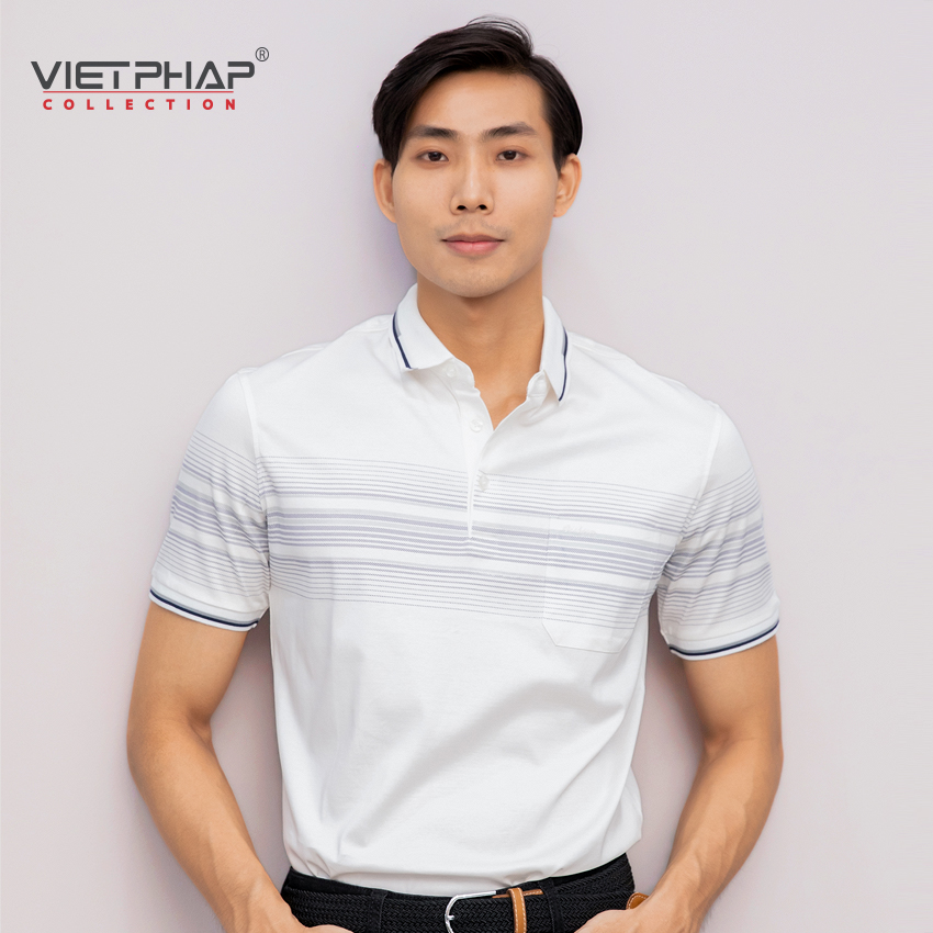 Áo Thun Cotton Lạnh Cao Cấp VIỆT PHÁP / Form Luxury - Chất liệu cotton co dãn và thấm hút mồ hôi tốt 31771