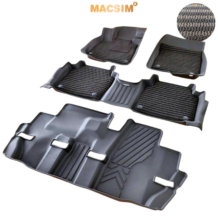Thảm Lót Sàn 2 Lớp TPE Macsim CRV 2017-2022 Chuẩn Form, Bền, Không Mùi (sd3 xám đen ct)