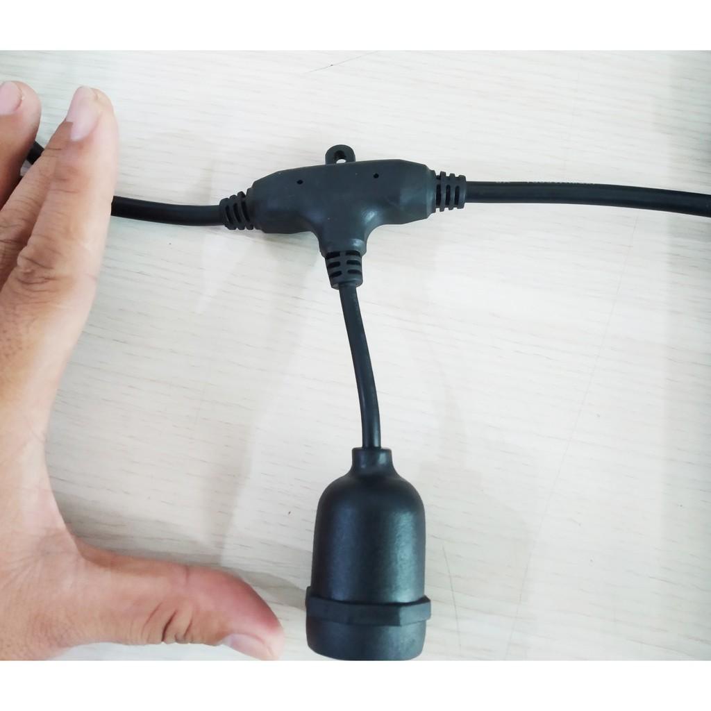 Bộ dây đui bóng đèn E27 đúc chống nước trang trí ngoài trời loại tốt