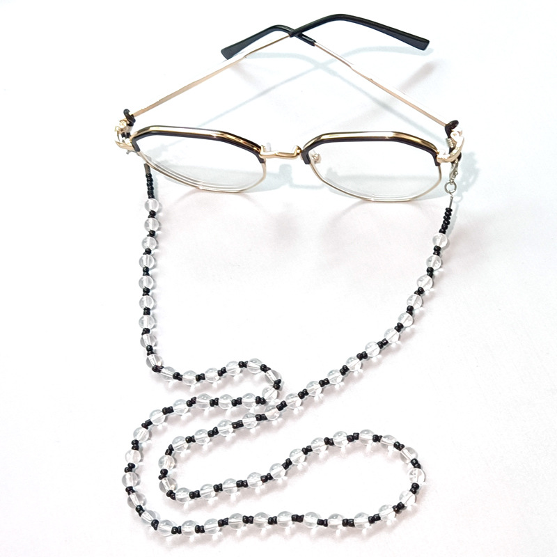 Dây đeo gọng kính hạt cườm mix đen trắng glasses chain black and white top trend
