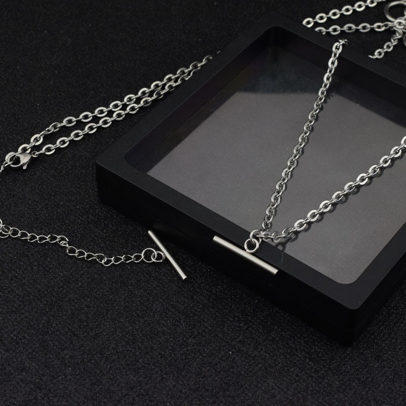 Vòng cổ thép titan dài thời trang