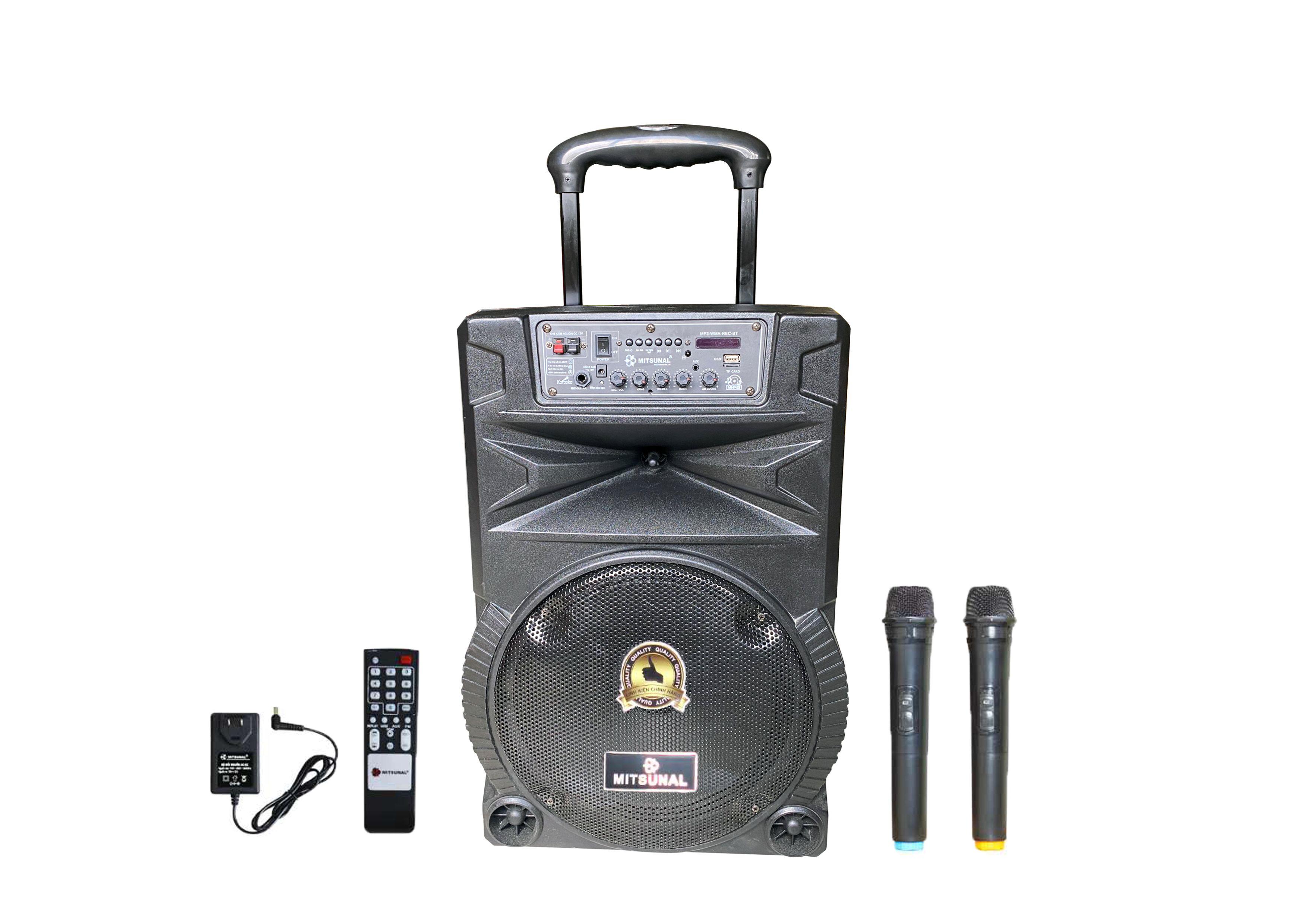 Loa kéo di động Mitsunal 350B30 360W Bass 30cm 12'' - Hàng Chính Hãng