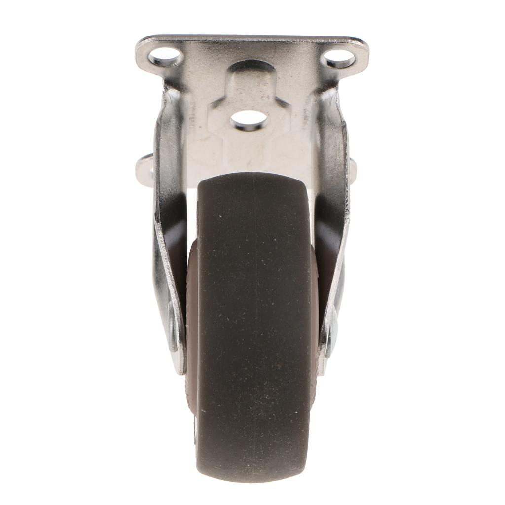 Cao Su Nhiệm Vụ Nặng Castor Xe đẩy Bánh Xe Caster Công Nghiệp Cố định Tấm
