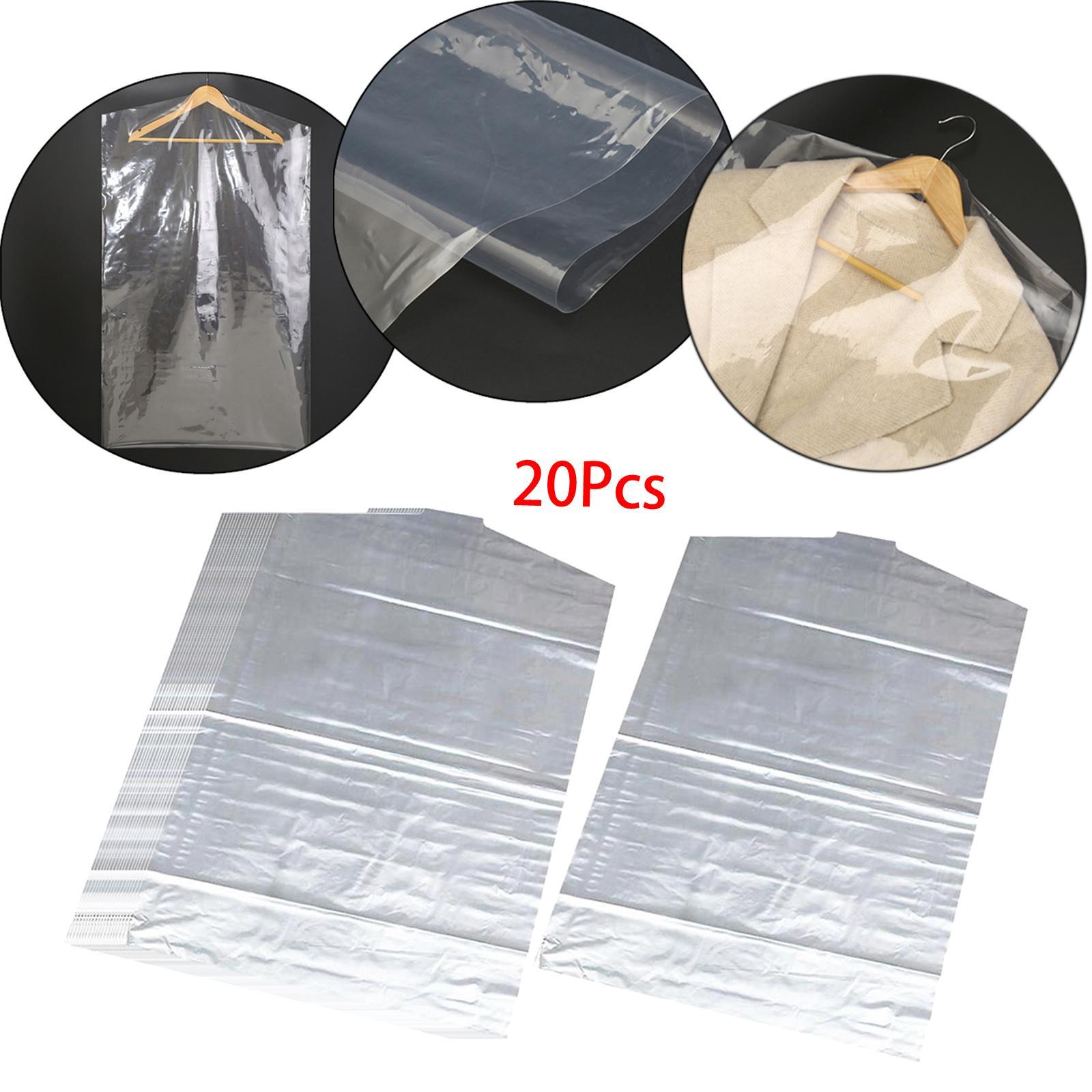 20x Garment Bags Dustproof Sweaters T Shirts Hanging Clothes Dust Covers