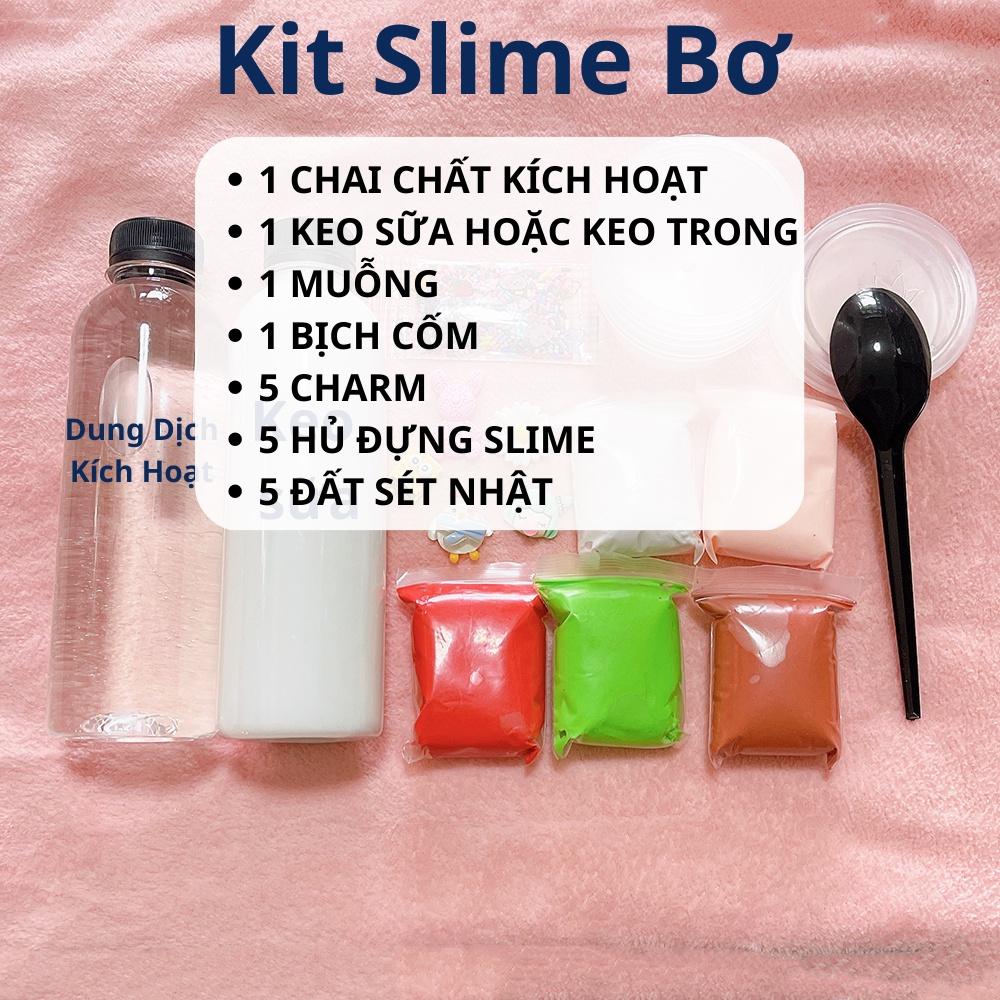 Bộ Kit Làm Slime Bơ Lớn Butter Slime 19 Món Tặng Kèm Charm Và Hộp