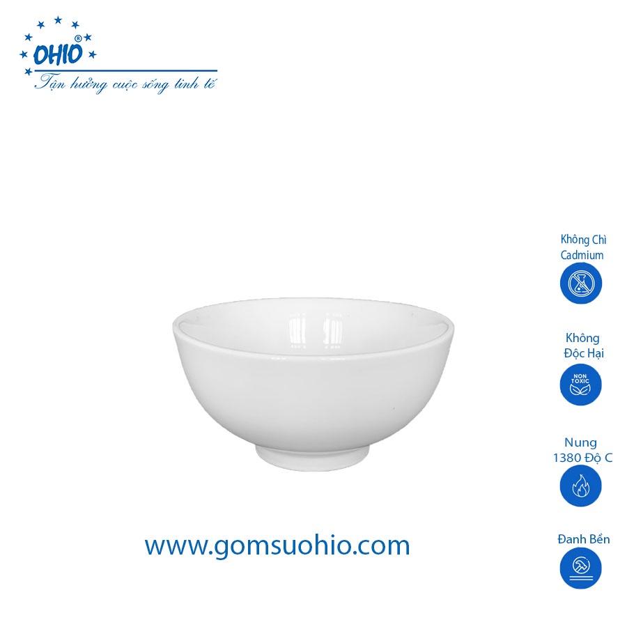 Bát Chè 9.5 cm Sứ Trắng OHIO