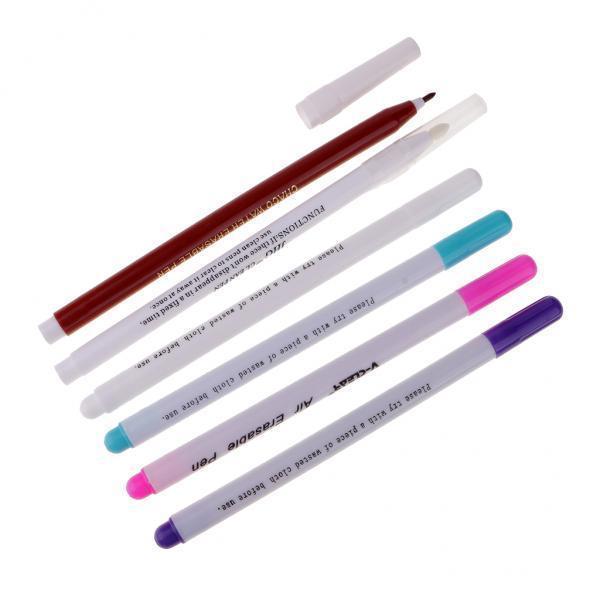 2-5pack 6pcs Water Soluble Pen Air Erasable Pen Clean Pen for Patchwork Cross