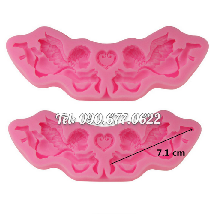Khuôn silicone làm bánh, rau câu thiên thần tình yêu - Mã số 1322