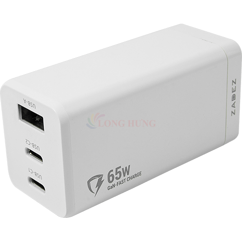 Sạc đa cổng Zadez 2Type-C 1USB 65W PD QC4.0 GaN Charger ZTA-4361 - Hàng chính hãng