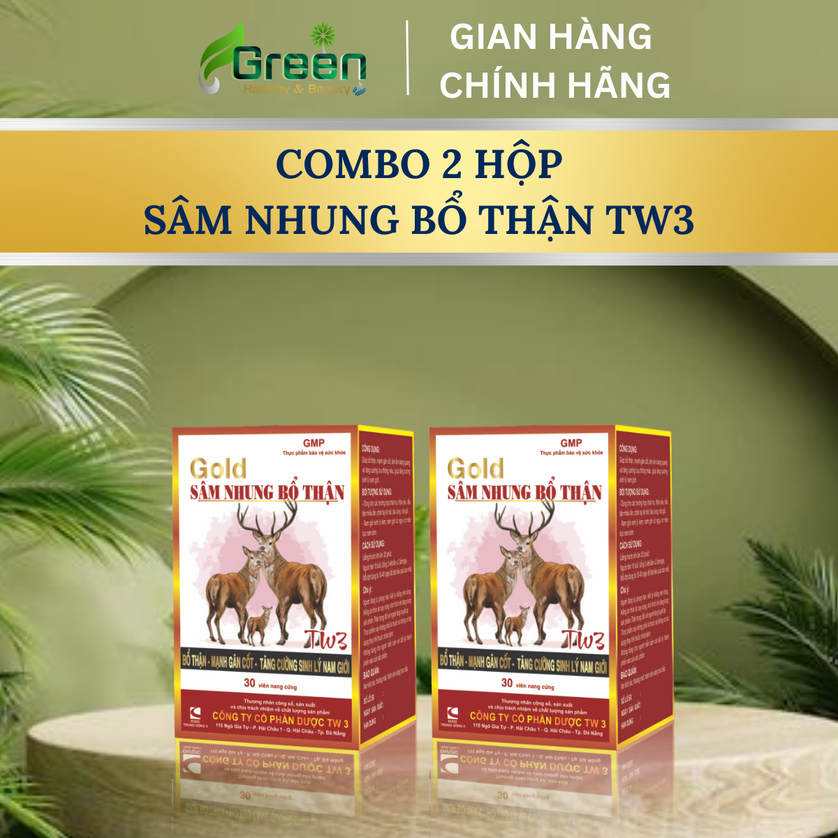 Combo 2 Hộp Sâm Nhung Bổ Thận TW3