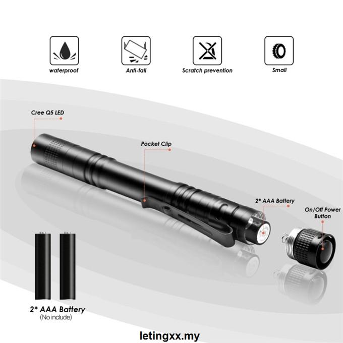 POCKETMAN Đèn Pin Led Bỏ Túi Chống Thấm Nước