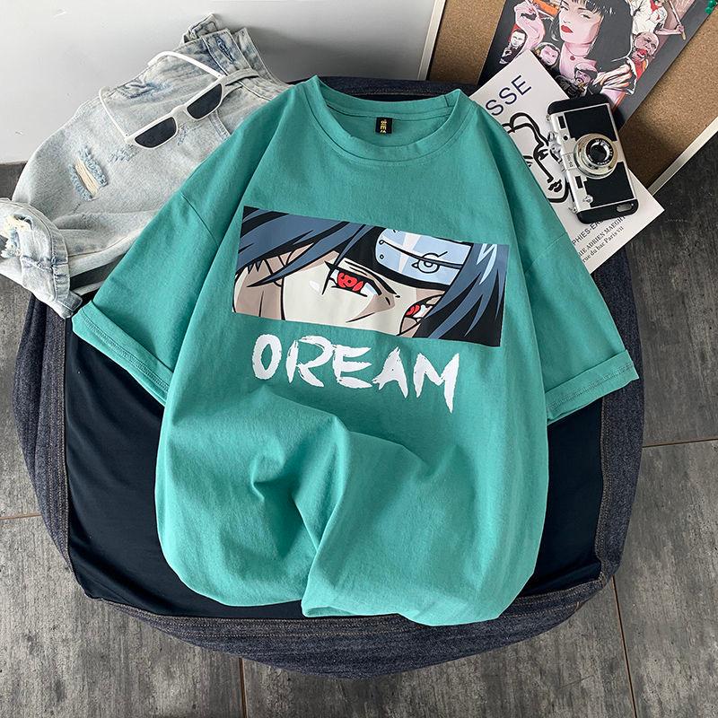 Áo Thun Tay Ngắn Dáng Rộng In Họa Tiết Hoạt Hình Thời Trang Mùa Hè Cho Nam