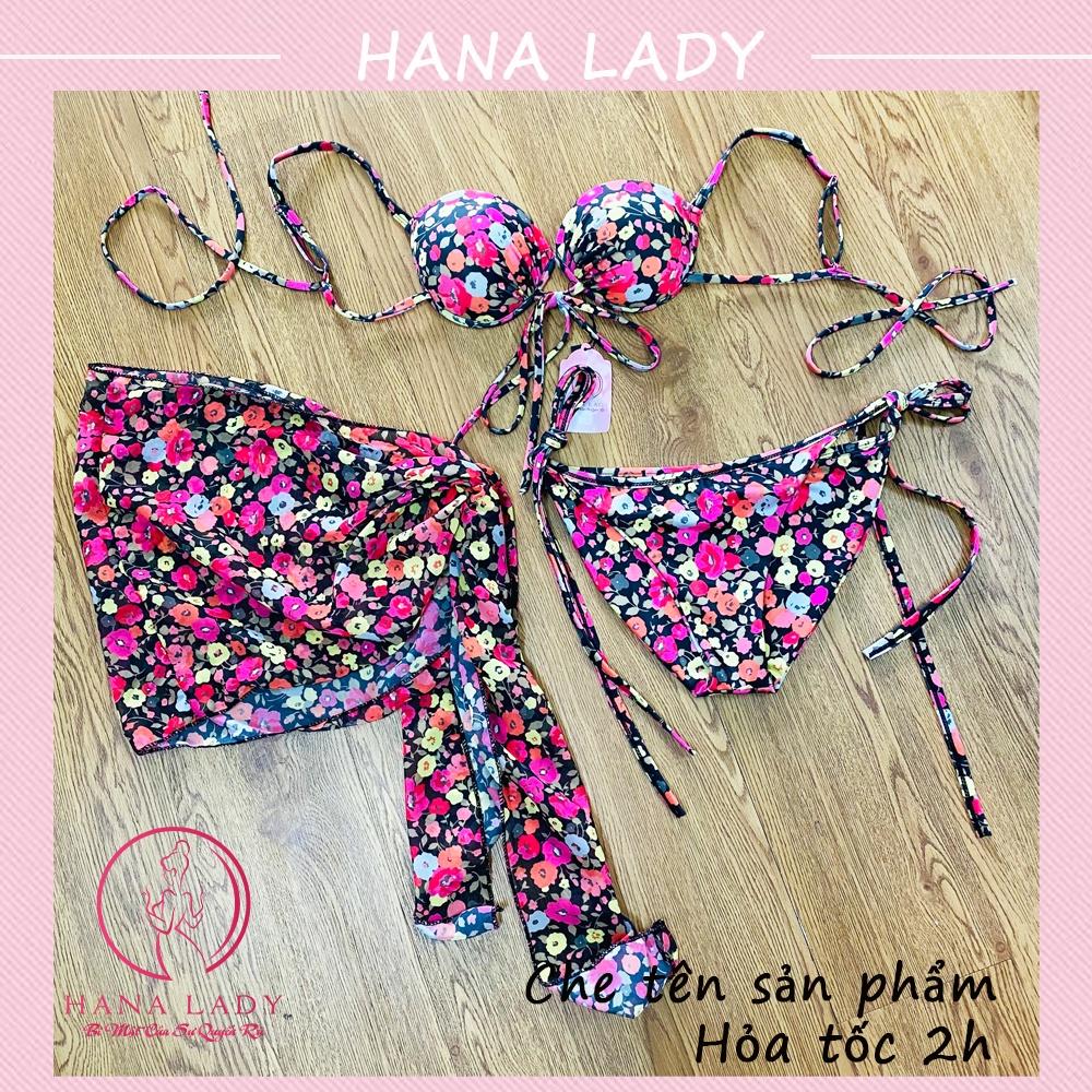 Bikini sexy - Đồ tắm đi biển dây quyến rũ nâng ngực hoa xinh BN139