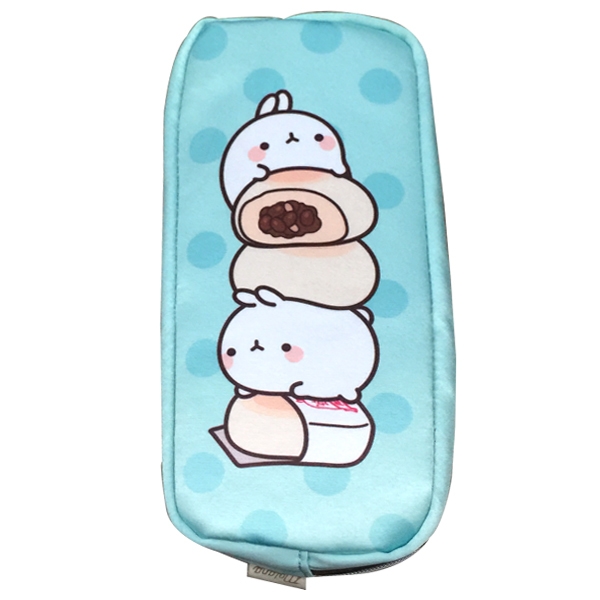 Magic - Bóp Viết 2 Zipper - Molang - Xanh Dương