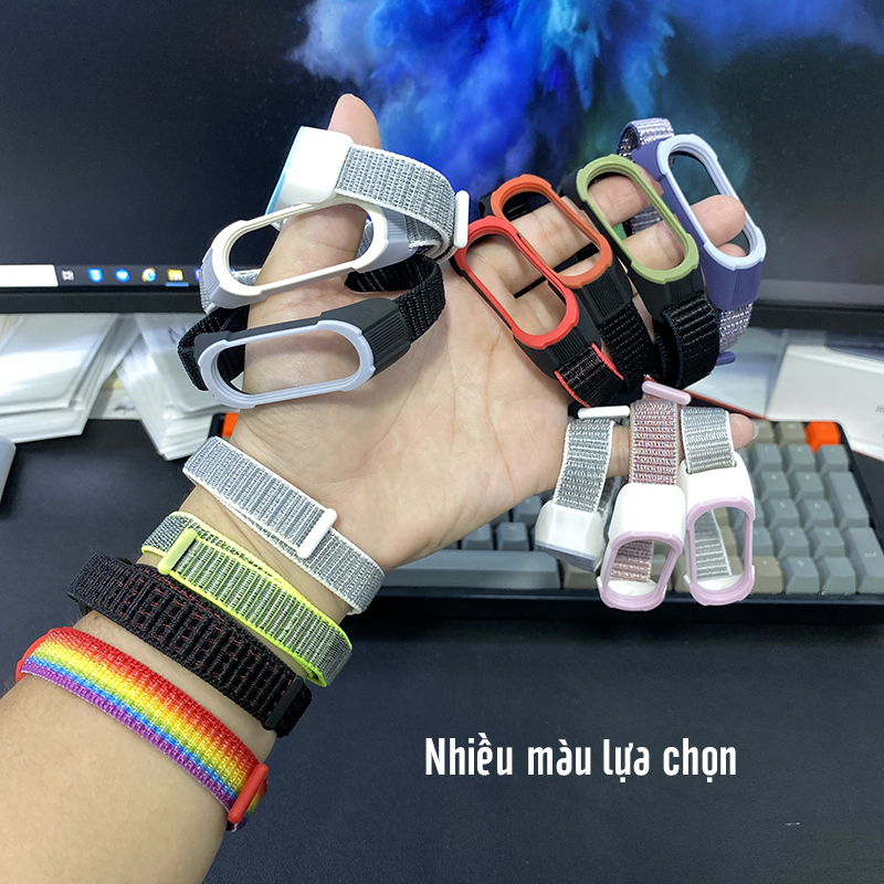 Dây thay thế Nylon mặt cao su cho Xiaomi Miband 5 Mijobs - Hàng Nhập Khẩu