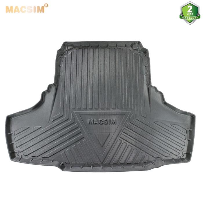 Thảm lót cốp xe ô tô Lexus GS 2012-2018 chất liệu TPV thương hiệu Macsim màu đen hàng loại 2