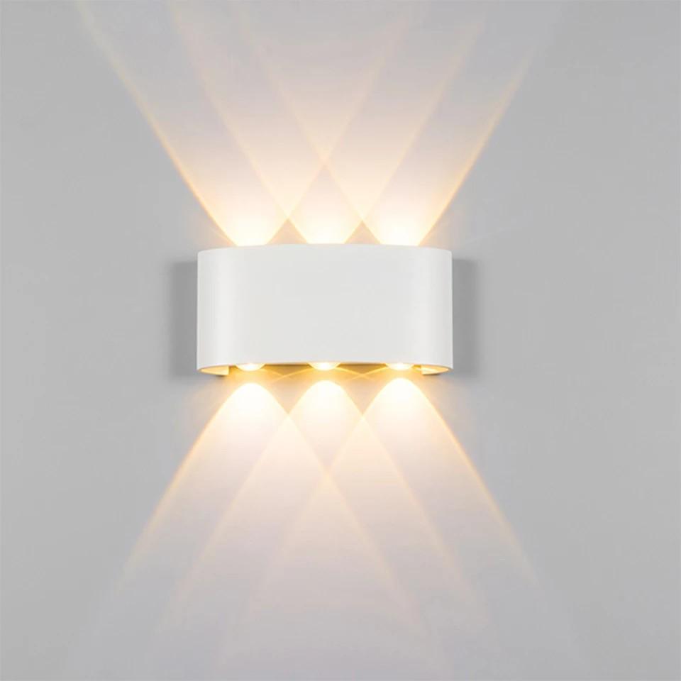 Đèn tường led 2 đầu 6w  tia ánh sáng vàng, đèn tường led nghệ thuật trang trí có chỉ số chống nước B155-6B