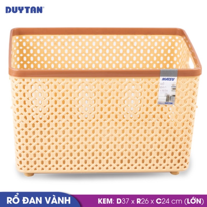 Rổ đan vành lớn nhựa Duy Tân Matsu (37 x 26 x 24 cm) - 12163 - Giao màu ngẫu nhiên - Hàng chính hãng