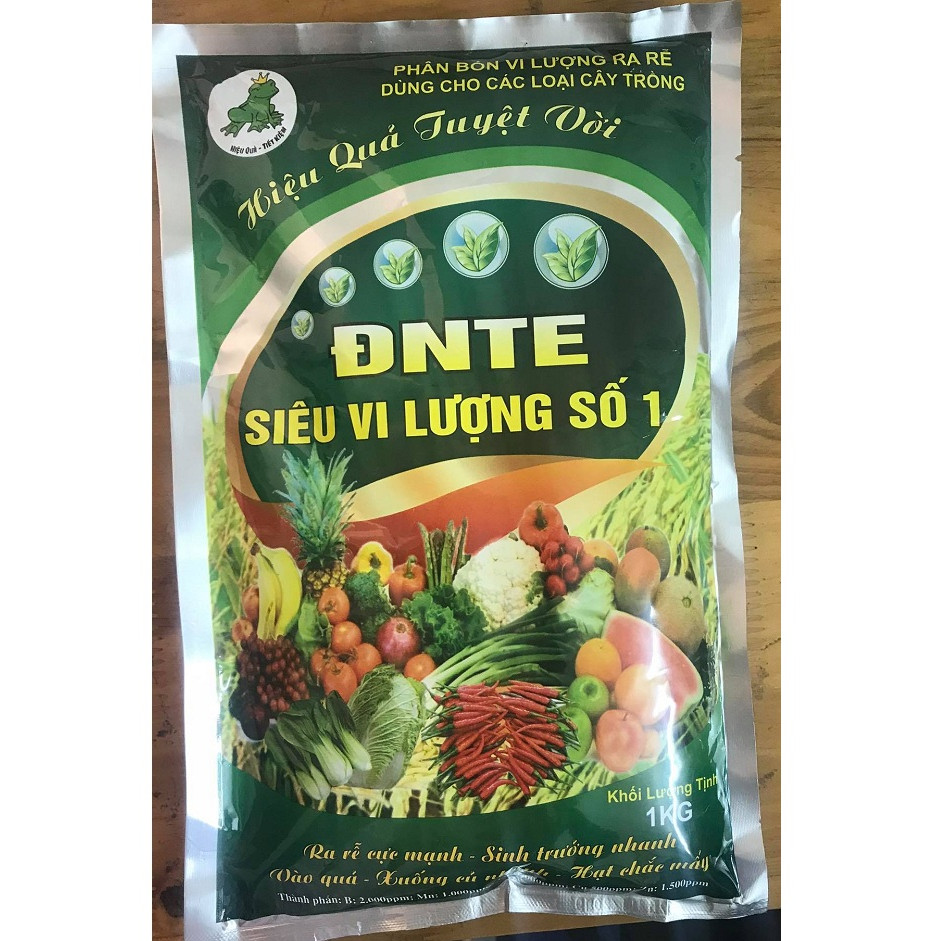 ĐNTE Siêu Vi Lượng Số 1-Phân Bón Vi Lượng Ra Rễ Dùng Cho Các Loại Cây Trồng, Siêu Ra Rễ Cực Mạnh - Sinh Trưởng Nhanh, Vào Quả - Xuống Củ Nhanh - Hạt Chắc Mẩy, Khối Lượng 1Kg,