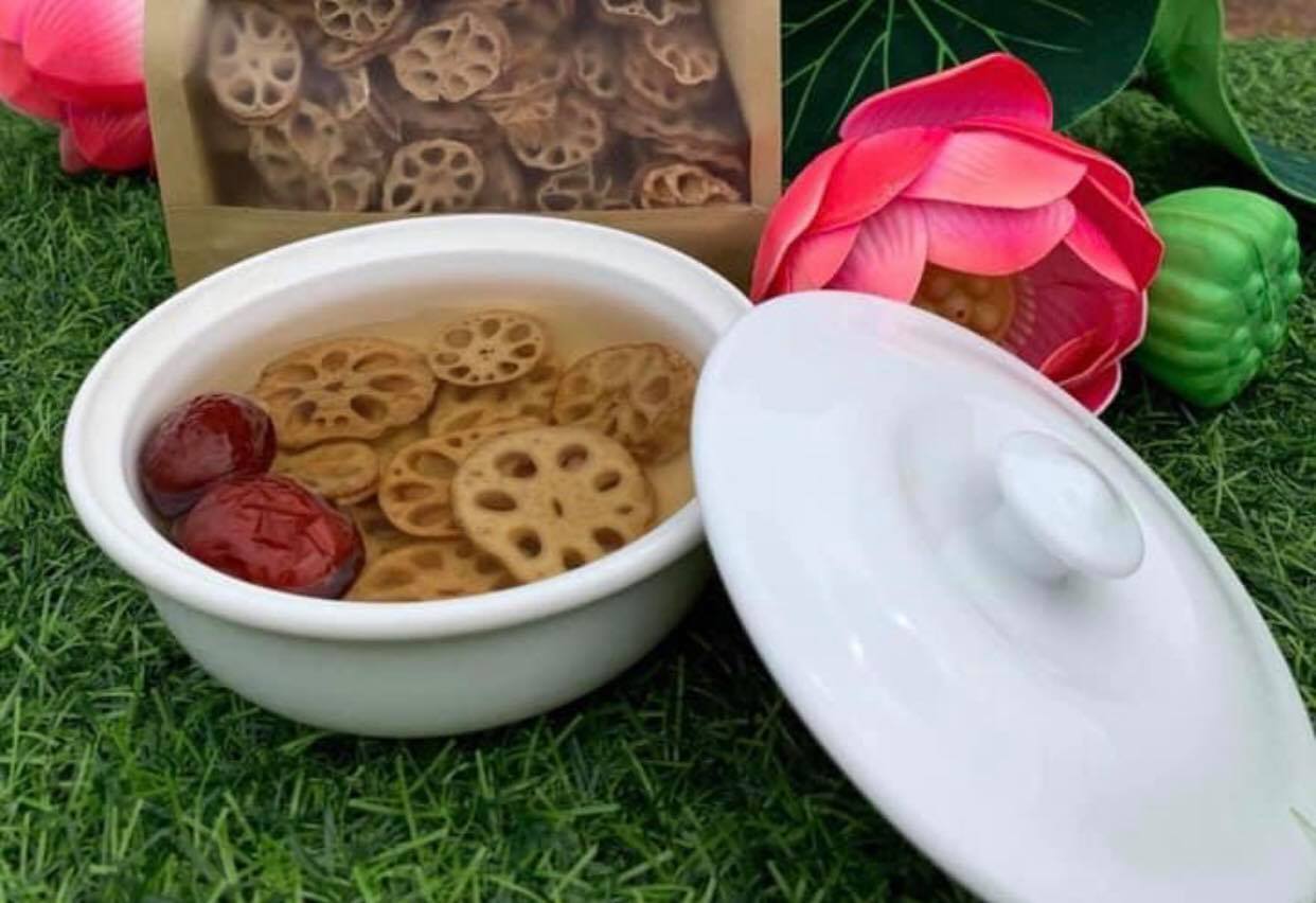 SẢN PHẨM OCOP, Trà Củ Sen Khô - Rang Bằng Củi - Sản Phẩm Thực Dưỡng