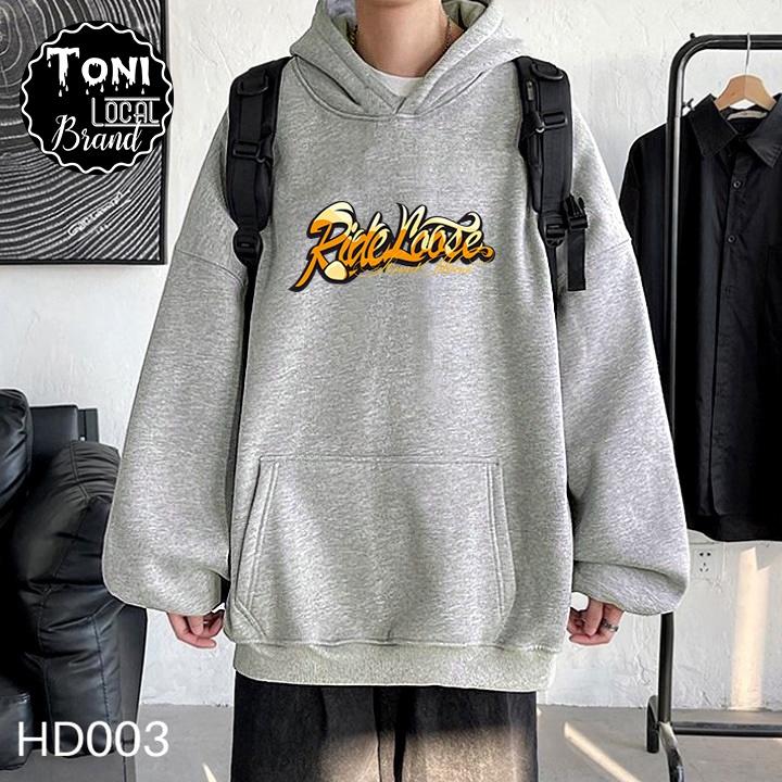 ( ) ÁO HOODIE Local Brand Unisex RIDE LOOSE Nỉ Bông Form Rộng Nam Nữ (HD9230L - Full Size - Kèm Video Ảnh Thật)