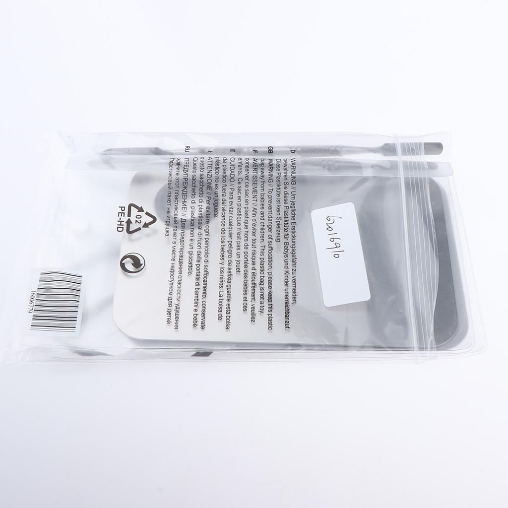 4 Makeup Cosmetic Nail Art Mixing Paint Palette Stainless Spatula Tray Tools