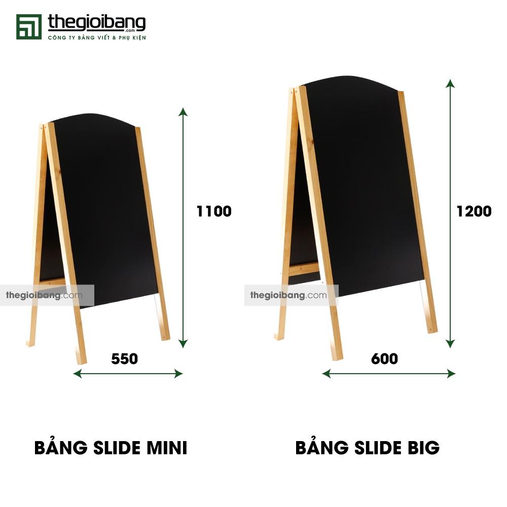 Bảng Menu Chân Đứng 4 Mặt Slide Big/ Slide Mini - Kích Thước 55x110cm, 60X120cm