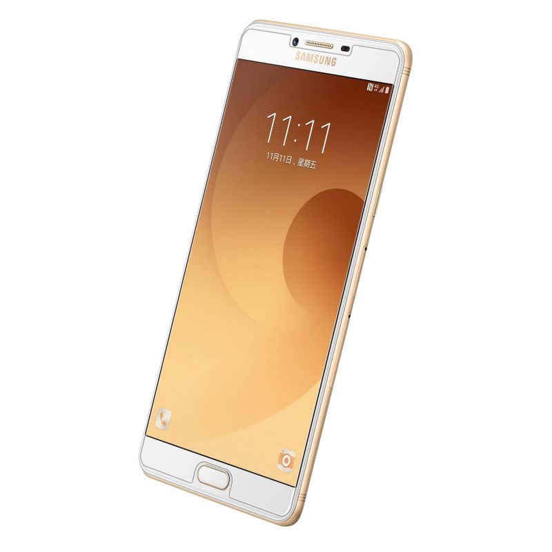 Miếng dán kính cường lực cho Samsung Galaxy C9 Pro độ cứng 9H, chống trầy, hạn chế bám vân tay - Hàng nhập khẩu