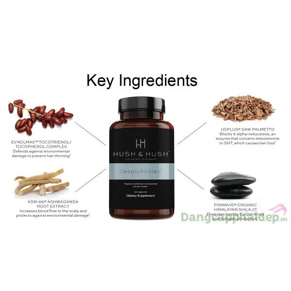 Viên Uống Chống Rụng Tóc Và Phục Hồi Tóc Image Skincare Hush & Hush Deeply Rooted 120 viên
