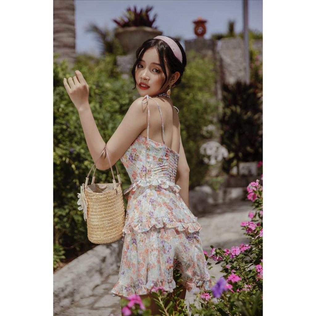 Hoachoem - Đầm hai dây mùa hè - Đầm xẻ ngực đan dây - Chloe Mini Dress