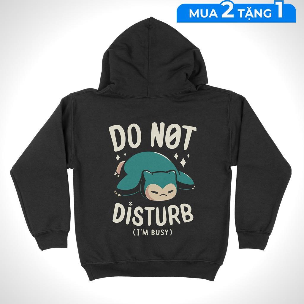 Áo hoodie Snorlax Đừng Làm Phiền Unisex THE NEXT LEVEL, Cotton 100% nam nữ - HD0027