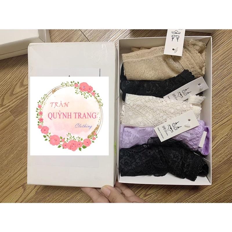 Sét quần lót đóng hộp Quần Lót Nữ Ren thiết kế họa tiết ren xuyên thấu Sexy