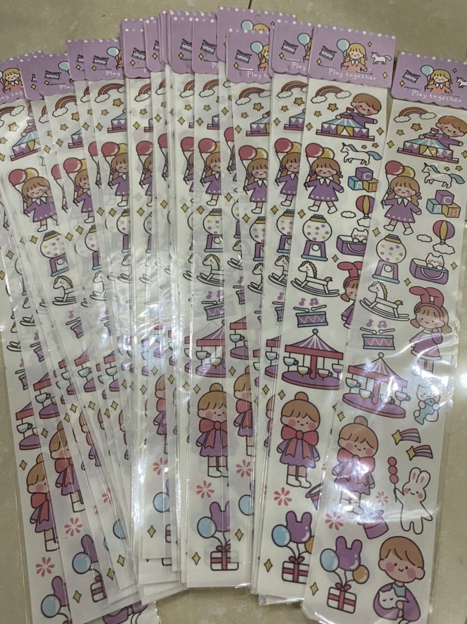 Sticker Trang Trí Vở Học sinh Đồ Dùng Cá Nhân Họa Tiết Nhân Vật Hoạt Hình