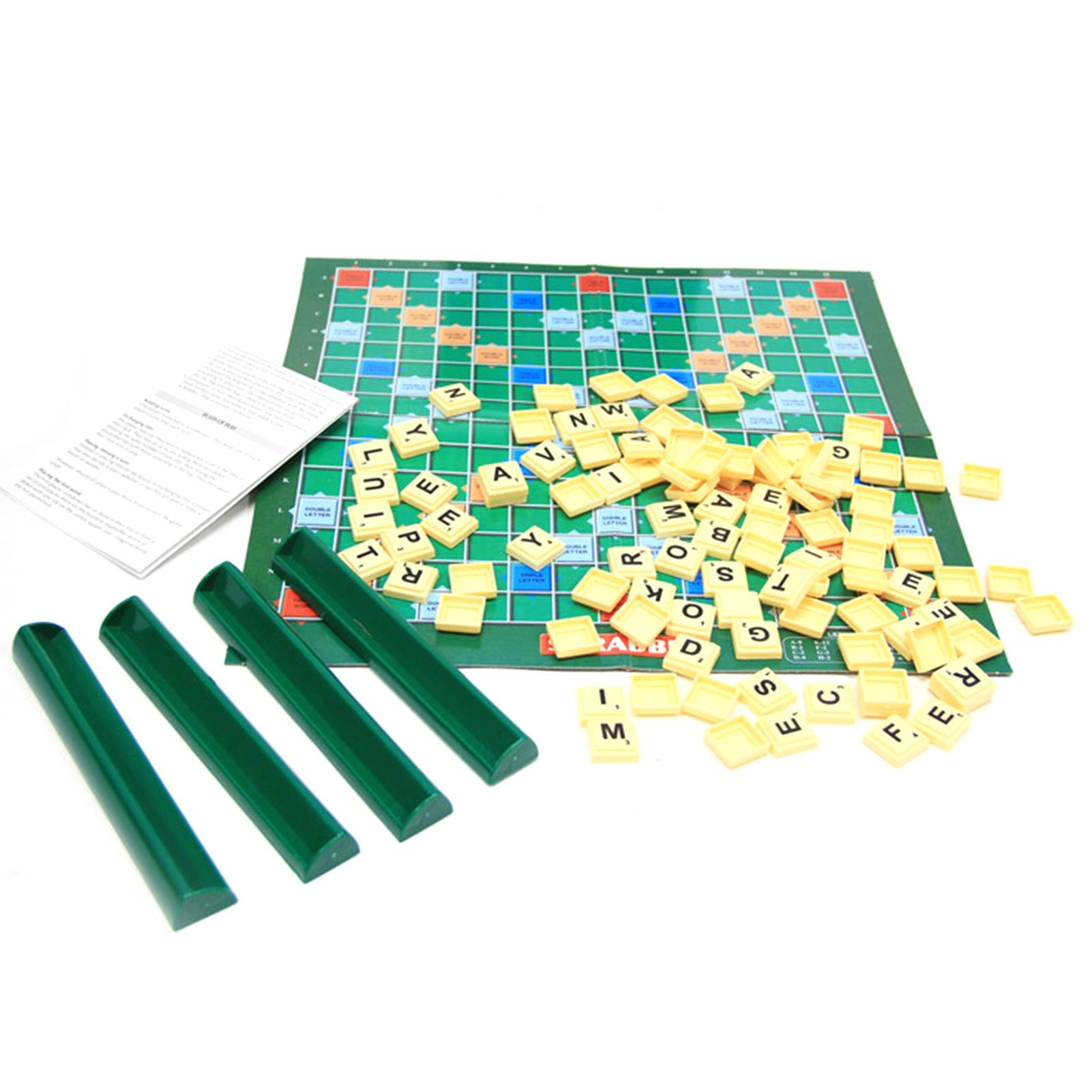 100PCS English Spelling and Word Game Crossword Scrabble Matching Letter Table Game for Crafts Letters Education Games