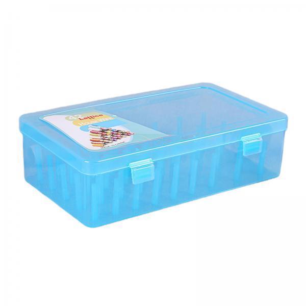 2x Sewing Thread Box Organizer 42 Bobbins with Double Lock Closure, Embroidery Bobbins Thread Storage Box for Crafts