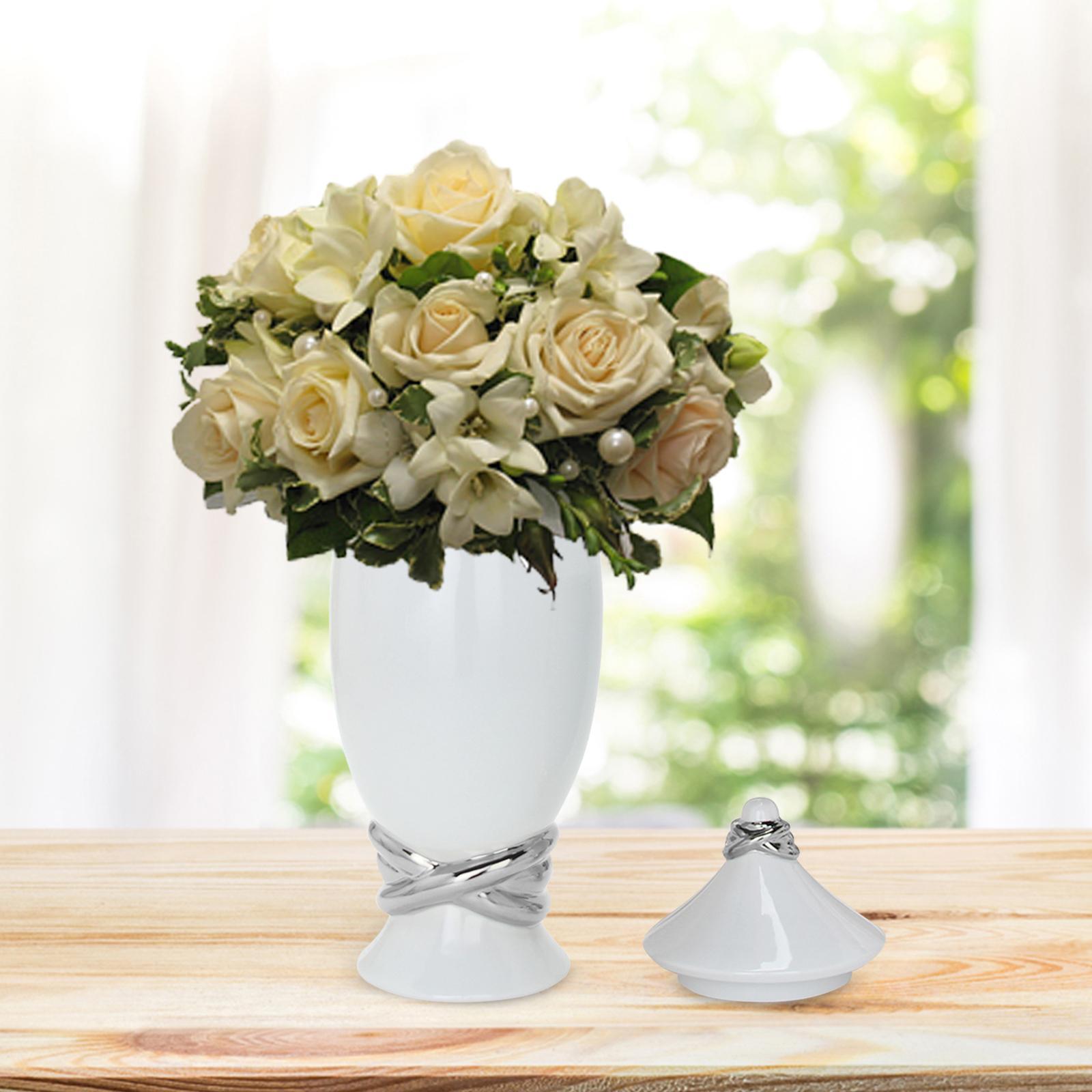 Jar Vase Ginger Jar with Lid Decorative Desk Modern Flower Arrangement Storage Jars Flower Vase for Apartment Living Room Hotel Holidays