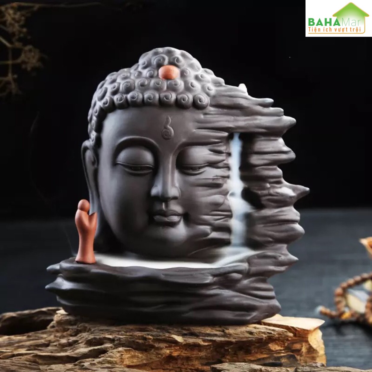 LƯ HƯƠNG THÁC KHÓI TRẦM HƯƠNG CHẢY NGƯỢC PHẬT TỔ NÓI "BAHAMAR" với thiết kế chảy dài đổ khói hơi nước tạo nên sự bí ẩn khí quyển.