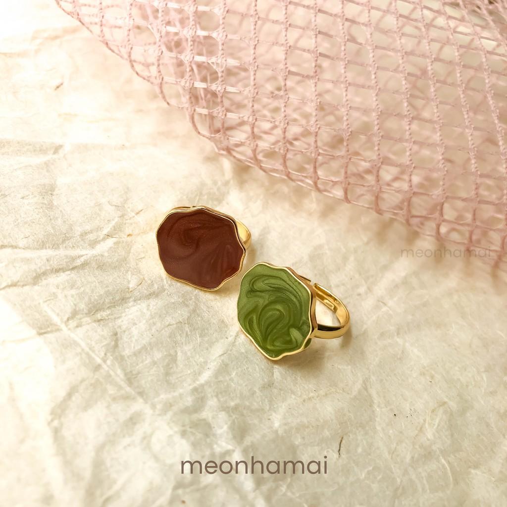 Nhẫn nữ đa giác xà cừ MEONHAMAI N005